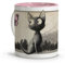 Tasse avec dessin de chat style anime. Tasses originales à offrir. Cadeaux Frikis Femme. Cadeaux pour les amoureux des chats. Chavenas. Tasse automne. Chat Jiji. Canecas grassées. Tasse amusante rose