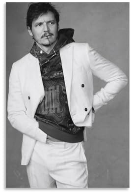 SANWYA Retro-Poster, Motiv: berühmter Schauspieler Pedro Pascal, Leinwandkunst, Poster und Wandkunst, Gemälde, ungerahmt, 20 x 30 cm