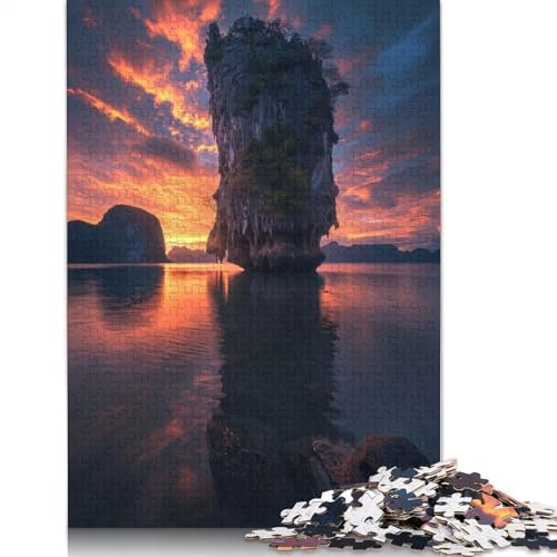 Golden Hour Bond Island Puzzle 1500 Teile für Erwachsene, Stressabbau-Puzzle, Geschenke für Erwachsene für Frauen und Männer, 1500 Teile (85 x 57 cm)