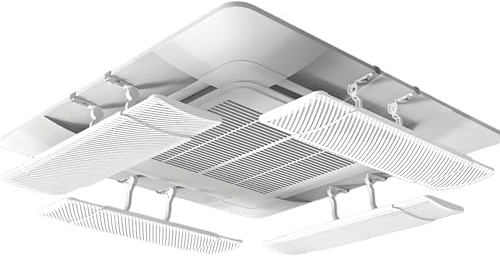 4 deflectores de ventilación de techo ajustables para aire acondicionado, protección contra el viento que evita que el aire se sopla directamente, cubierta central de ventilación de CA, fácil