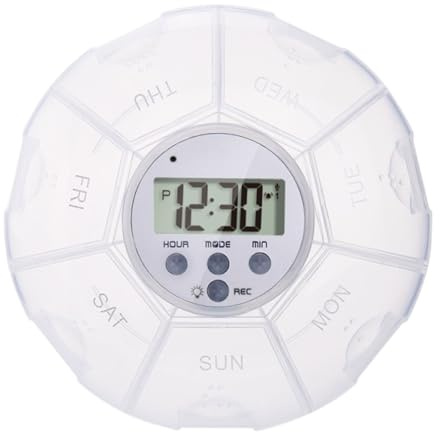 Pilulier Électronique Avec Minuteur, Boîte De Rangement À 7 Compartiments Avec Minuteur Et Fonction Enregistrement, Boîte De Rangement Intelligente Pour Médicaments, Pour Maisons De Retraite, Soins Au