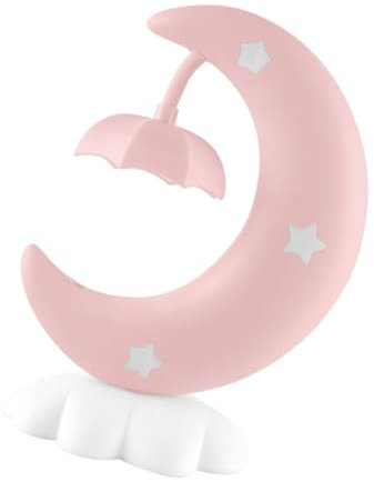 WOONEKY LED Nachtlicht Tischlampe für Mädchen Handgefertigte Mondlampe Dimmbar Dekorative Atmosphärenlampe für Schlafzimmer USB Aufladbar Design