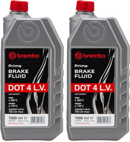 Brembo L 04 210 - Fluido Freni DOT 4 Low Viscosity (Confezione da 2)