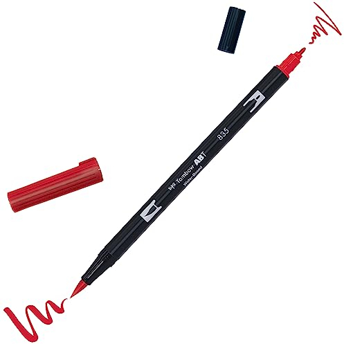 Tombow ABT-835 Fasermaler Dual Brush Pen mit zwei Spitzen, persimmon, 1 Stück (1er Pack)