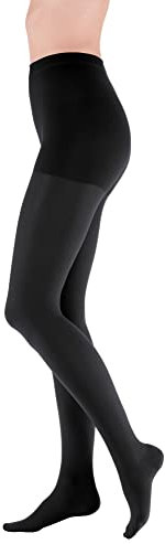 medi mediven comfort Kompressionsstrumpfhose mit Spitze Unisex - Medizinische Kompressionsstrümpfe CCL2 für Damen und Herren - Schwarz - Größe V