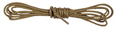 BERGAL 1 Paar Schnürsenkel Hellbraun - gewachst - rund - Ø 2,5 mm (75 cm)