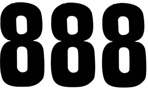 Merriway BH04032 (4 Pcs) Black Vinyl Stick-On Wheelie Bin Post Box Crate Dust Bin Numbers 75mm (3 inch) Number 8 - Pack of 4 Pieces