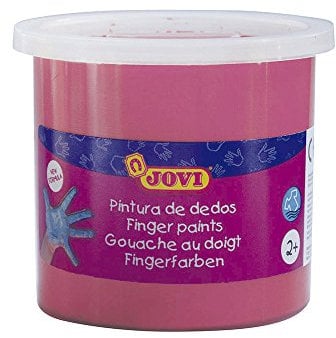 Jovi Estuche, 5 Botes con Pintura de Dedos, 125 ml, Color Magenta (56008)