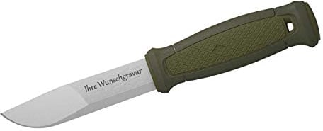 Mora KANSBOL Gürtelmesser, TPE-Kunststoffgriff, Köcherscheide, Befestigungssystem, mit persönlicher Gravur