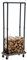 CLP Metall Kaminholz-Ständer Forks, Kaminholzregal mit Rollen, ca. 60 x 30 cm, Höhe ca. 150 cm, Farbe:schwarz