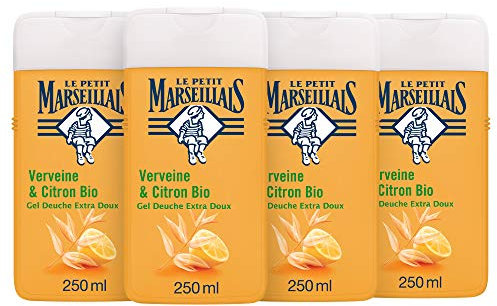 Le Petit Marseillais Gel Douche Extra Doux Verveine Citron 250 ml - Lot de 4