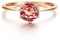 ANAZOZ Solitär Ring Gold 750, Eheringe Damen mit Turmalin Echtschmuck Ring für Damen Größe 52