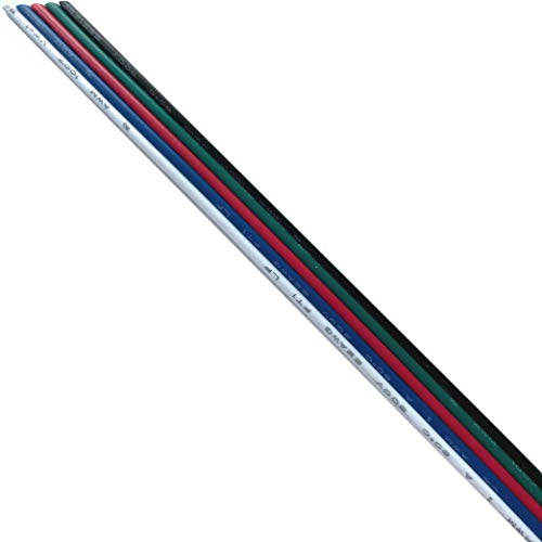 LIGHTEU®, RGBW Verlängerungskabel für RGBW LED-Streifen 5050 Band RGBW Warm-Weiß-Kabel 5pin Draht (20m)