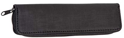 Alassio 2731 - Schreibgeräteetui aus Polyester, Etui in schwarz, Stiftetui ca. 17 x 5 x 2 cm, kompaktes Stoffetui mit Stiftschlaufen für 2 Schreibgeräte