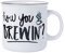 Silver Buffalo FRD437E1 Ceramic Camper Mug Keramiktasse mit Aufschrift Friends How You Brewin, keramik, weiß