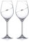 DIAMANTE Swarovski White Wine Glasses Pair - 'Silhouette' Hand Cut Design Embellished with Swarovski Crystals - Set of 2