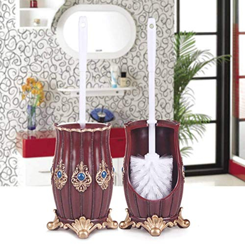 WLVG Brosses et Supports de Toilette à Long Manche Porte-Brosse de Toilette en résine Brosse de Nettoyage de Base Brosse de Toilette Japonaise créative