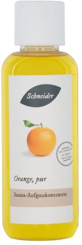 Saunabedarf Schneider - Aufgusskonzentrat Orange Pur - fruchtig-warmer Saunaaufguss - 250ml Inhalt