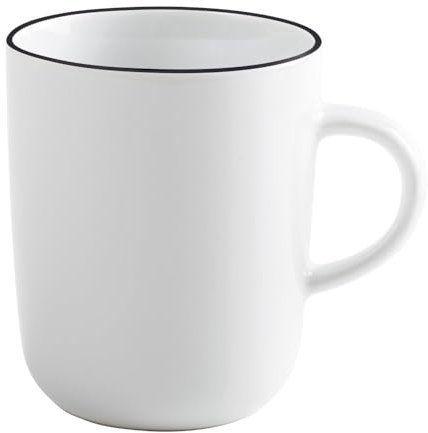 KAHLA 575335A69983C Pronto Line Becher 0,35 l Line pure black | Becher mit schwarzer Linie aus Porzellan