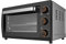 Escritorio, horno eléctrico y parrilla de 26 L, potencia de 1200 W, control de temperatura de 80 ℃ a 240 ℃, puerta de vidrio doble, bandeja para migas extraíble, con temporizador de 15 minutos, fáci