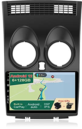 JOYX - [6G+128G] Android 12 Autoradio Passt für Nissan Qashqai J10 (2006-2015) - Eingebaut DSP/Carplay/Android Auto - Kamera MIC KOSTENLOS - 10.1” 2 Din - Unterstützung SWC WiFi DAB Fast-Boot 360-Cam