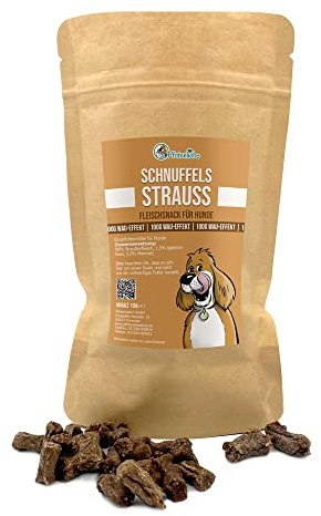 Pfotenliebe Leckerlies für Katzen und Hunde, Fleisch Minnis, STRAUß, 100g