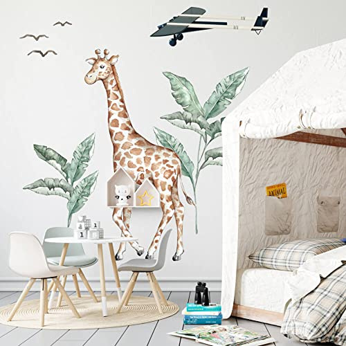 INSPIO Wandtattoo Giraffe Textilsticker SAFARI Wandsticker Tiere Wandaufkleber Wanddeko für Kinderzimmer Babyzimmer