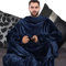 A2Z Unisex Mens Ladies Wearable Blanket - TV Blkt Navy Adult