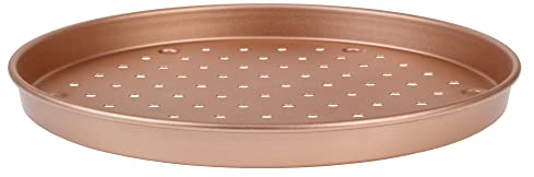 GRÄWE Teglia per pizza Ø 30 cm, rotonda, forata con rivestimento antiaderente GREBLON®, resistente al calore fino a 230 °C, perfetta per pizza, torte di fiamma o torte