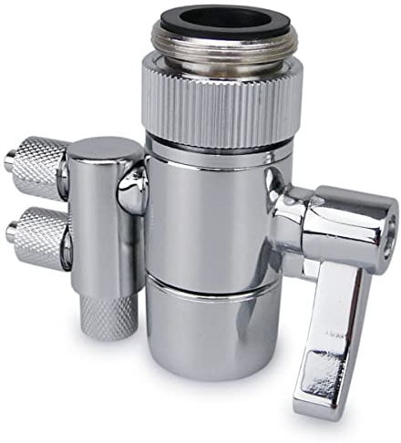 smardy Universal Wasseranschluss Set DUO - Wasserhahn Umschaltventil mit Adapter M22xM24 für Osmoseanlage Wasserfilter mit Wasserschlauch 6,35mm (1/4)