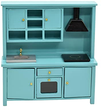 Fenteer Mini-Schrank aus Holz, Möbel, Küche, Pretend Play, Simulation, Miniatur-Vitrine für Schaufenster, Rollenspiel, Lebensszene, Layout, Geschenk