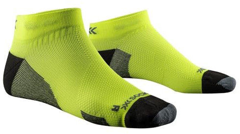 X-Socks Run Discover Low Cut, Calcetines, Unisex adulto, Fluo Yellow/Opal Black, 42-44