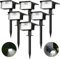 nipify 6 Stück Solarlampe mit Bewegungsmelder Bewegungsmelder Aussen Solar Solarleuchte mit Bewegungsmelder Solarstrahler für Außen Kaltweiß