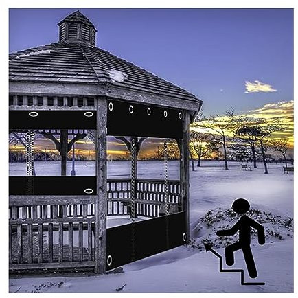 Tear-Resistant Transparent Tarpaulin Thicken，Zipper door transparent tarpaulin，with Eyelet Waterproof PVC Soft Glass，for Greenhouses, Patio, Garages Tent Side Panels (Size : H2.1xW10m/H6.8xW32.8ft)