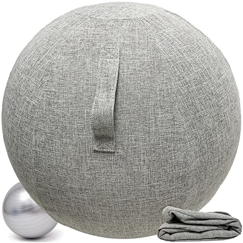 Alywen Ballon Bureau Siege Ballon Gym Bureau 55/65/75cm de Grossesse Chaise avec Housse de Protection Antidérapante Swiss Ball