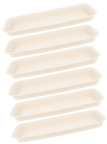 DIKACA Lot De 6 Plateaux Carrés pour Pots De Fleurs Soucoupes Plateaux Inférieurs Palettes De Base Étanches Robustes Faciles À Nettoyer pour Intérieur/extérieur