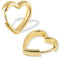 ALEXCRAFT Chunky Ohrringe Herz Gold Creolen Klein Damen 14K Vergoldete Ohrringe Geschenk für Frauen Freundin Mama Mädchen