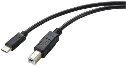 Renkforce USB-Kabel USB 2.0 USB-C® Stecker, USB-B Stecker 2.00 m Schwarz Gesamtschirm RF-5720420