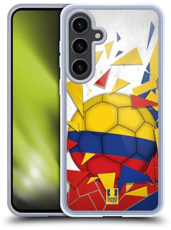 Head Case Designs Colombia Vetro Rotto Calcio Custodia in Gel [Protezione di Grado Militare] Compatibile con Samsung Galaxy S24+ 5G