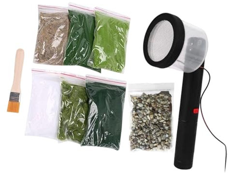 JAYIOLA Applicatore di Floccaggio di Erba Statica per Giardino con Tavolo in Sabbia