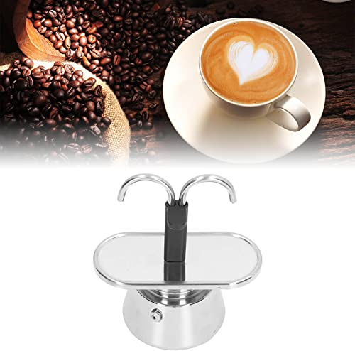 Machine à expresso sur cuisinière, pot à moka 100 ml à double tuyau en acier inoxydable durable de qualité alimentaire, passoire épaisse antidérapante anti-brûlure, pot à moka largement utilisé