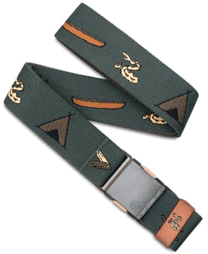Arcade Belts A2 Unisex Adventure Belt: Heavy Duty Stretch, Metallfreie Schnalle, Get Outside - Jalapeno/Bay, Standard (Up to 40); 1.5 Wide