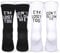 2 Paar 36-42 Baumwollsocken Lustige Sportsocken mit Motiv, Baumwolle Socken mit Spruch, mit Spruch Don't Follow Me I'm Lost Too Baumwollsocken, für Damen Herren Unisex Business( Schwarz, Weiß )