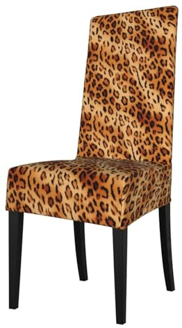 Dining Slipcover Leopard Texture Stripes Print Parsons Chair Protector, Anti-Dust Kitchen Chair Covers, Chair Covers Slipcover for Home, Restaurant, Banquet
