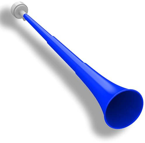 Vuvuzelas - Corno da calcio, pieghevole, da stadio, hockey, corno da stadio, per creare rumore, suono forte, corno portatile, per eventi sportivi, accessori per feste (blu)