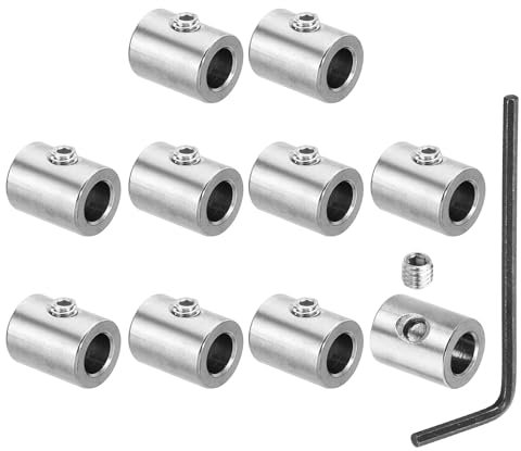 PATIKIL 9mm Hole Wire Rope Clips Set, 10 Set 304 Stainless Steel Single Holes Lock Cable Clamps Clip with M6 Hexagon Screws Spanner for Cable Fitting, Silver 14x20mm