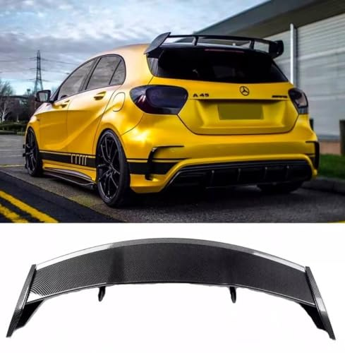 For Auto Perfectionists UK Rear Roof Spoiler Compatible With Mercedes A45 A Class W176 2012-2018 ABS Carbon Fibre