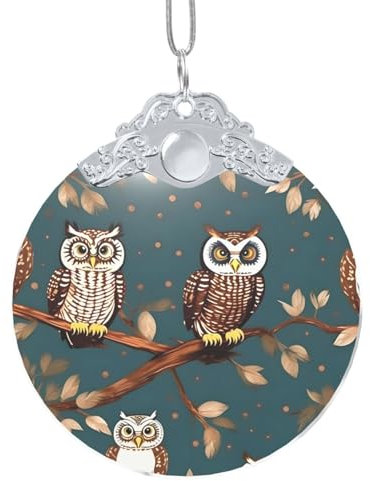Weihnachtsbaumschmuck mit Eulen auf Ästen, klares Glas, für Hochzeit, Party, Dekoration, Weihnachtsgeschenke