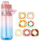 750ml Sport Air Wasserflasche mit 4 6 7 8 Geschmack Pods Trinkflasche BPA Frei, 0 Zucker 0 Kalorien für Fitness Schule (A4, 7 Geschmack Pods)