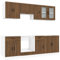vidaXL 8-TLG. Küchenschrank-Set Braun Eichen-Optik Holzwerkstoff, Küchenzeile Einbauküche, Schrank-Set, Unterschrank, Küchenschrank, Hängeschrank